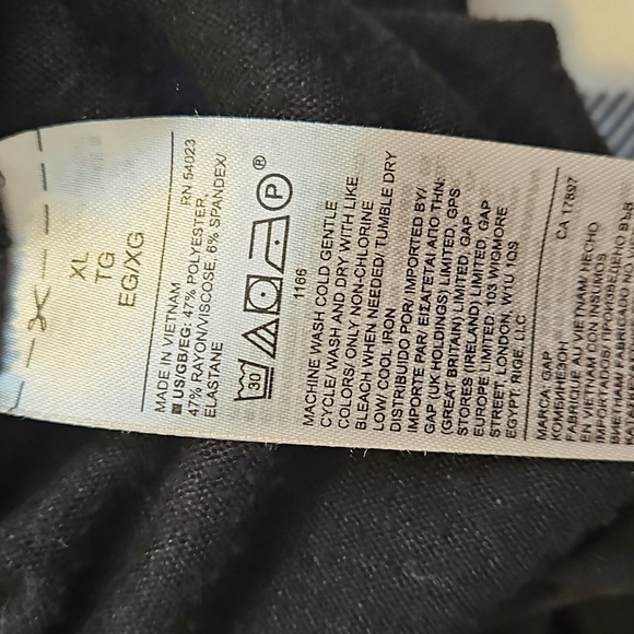 GAP Womens XL black Jumpsuit Sleevless Adjustable Waist Oversized - Picture 8 of 8